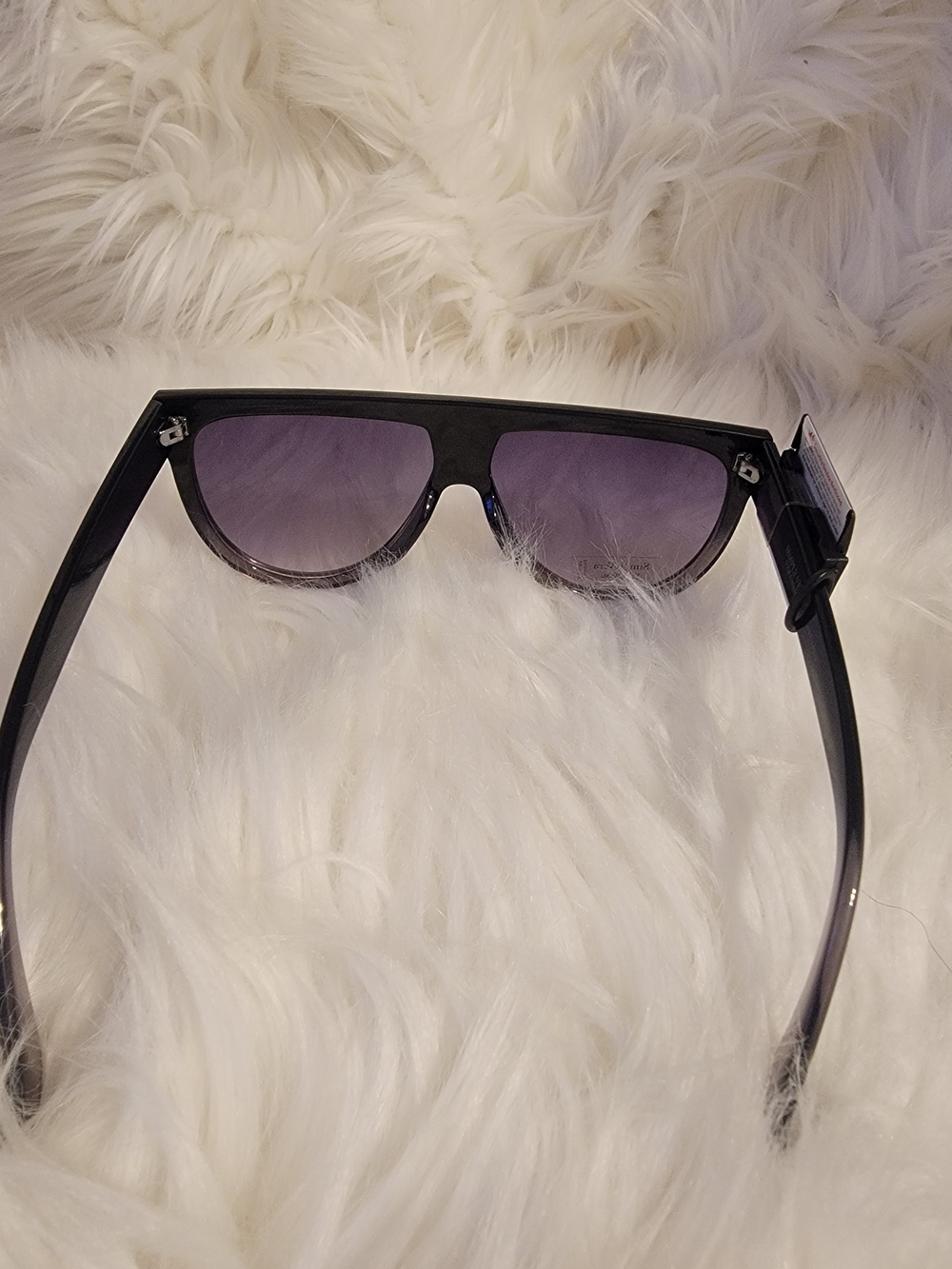Simply Vera Vera Wang Black Frame Sunglasses with Purple Lenses - Picture 2 of 3